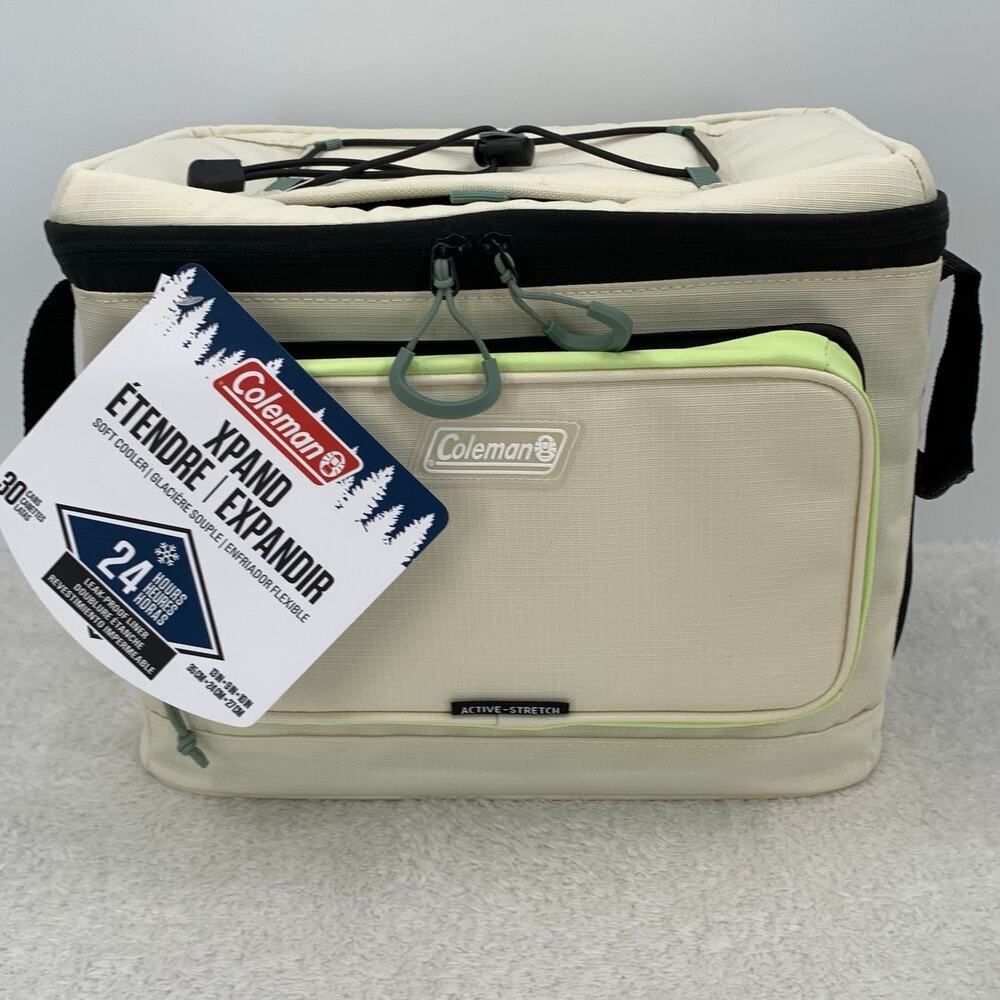 Coleman Xpand 30 Can Soft Cooler Desert Sand Camping Hiking Beach Traveling
